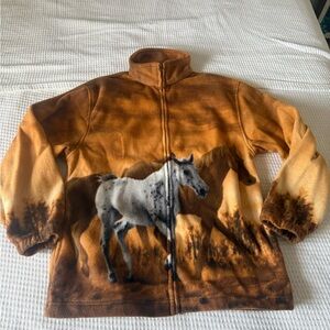 Vintage AOP Horse Fleece